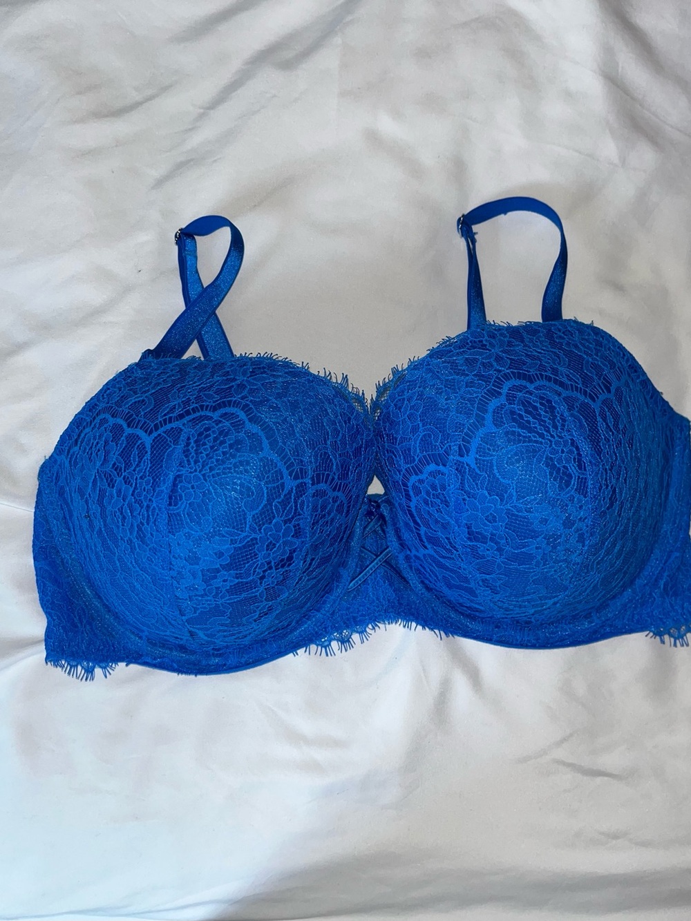 Victoria's Secret Royal Blue Lace Demi Bra
